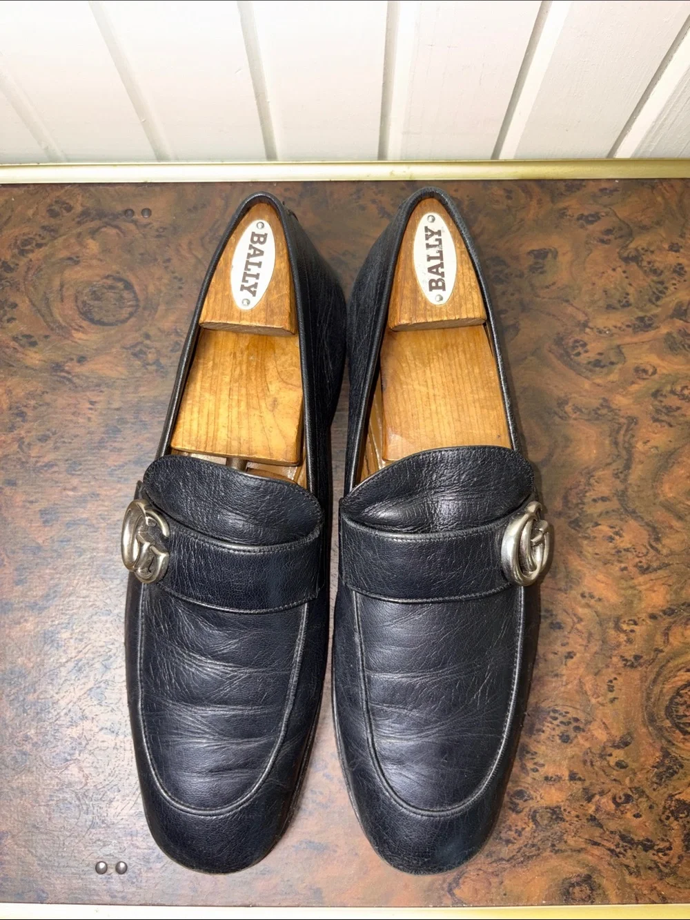 Gucci Mens Double G Logo Loafers size 8 | US 8.5